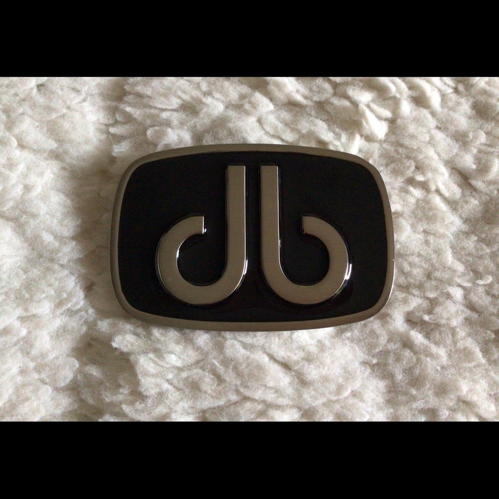 Druh Big Black and Silver Belt Buckle